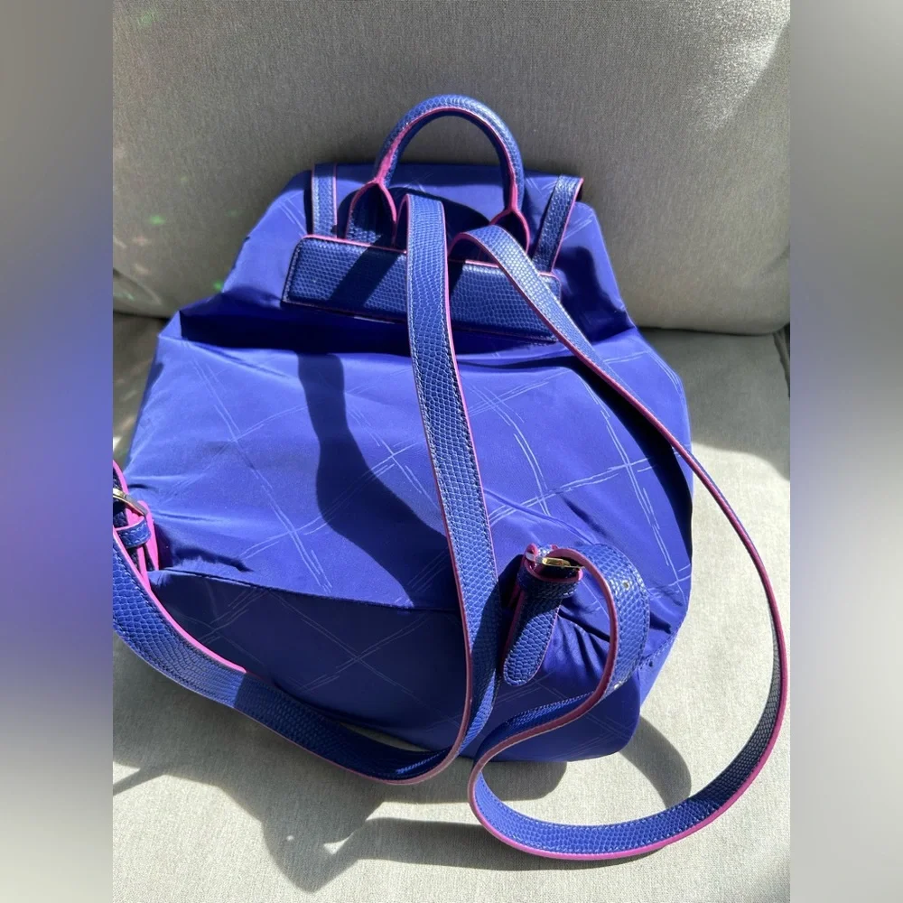 Vera Bradley Preppy Poly Drawstring Backpack Violet Purple NWOT